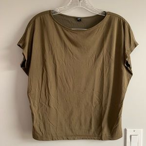 Uniqlo Olive Green Drape Shirt